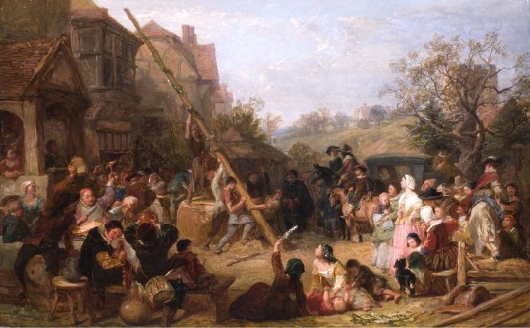 Frederick Goodall Raising the Maypole